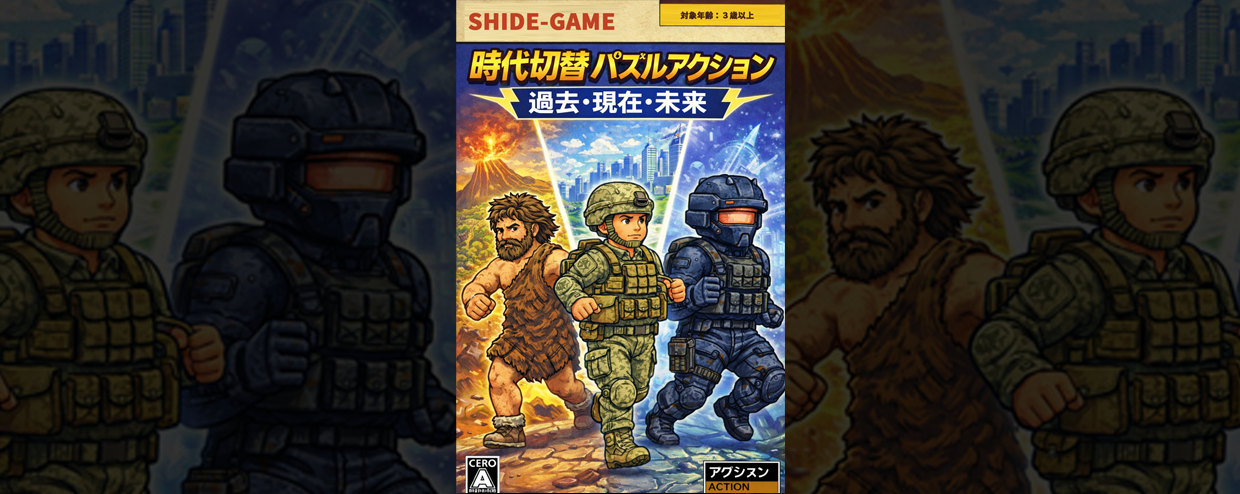 時代切替パズルアクション ゲーム画面