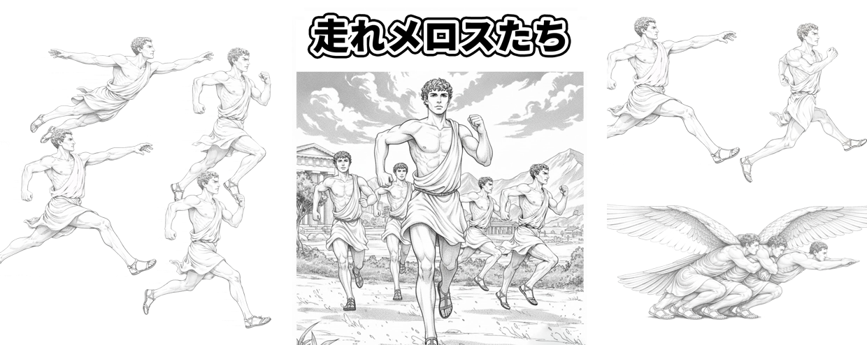 走れメロスたち タイトル画面